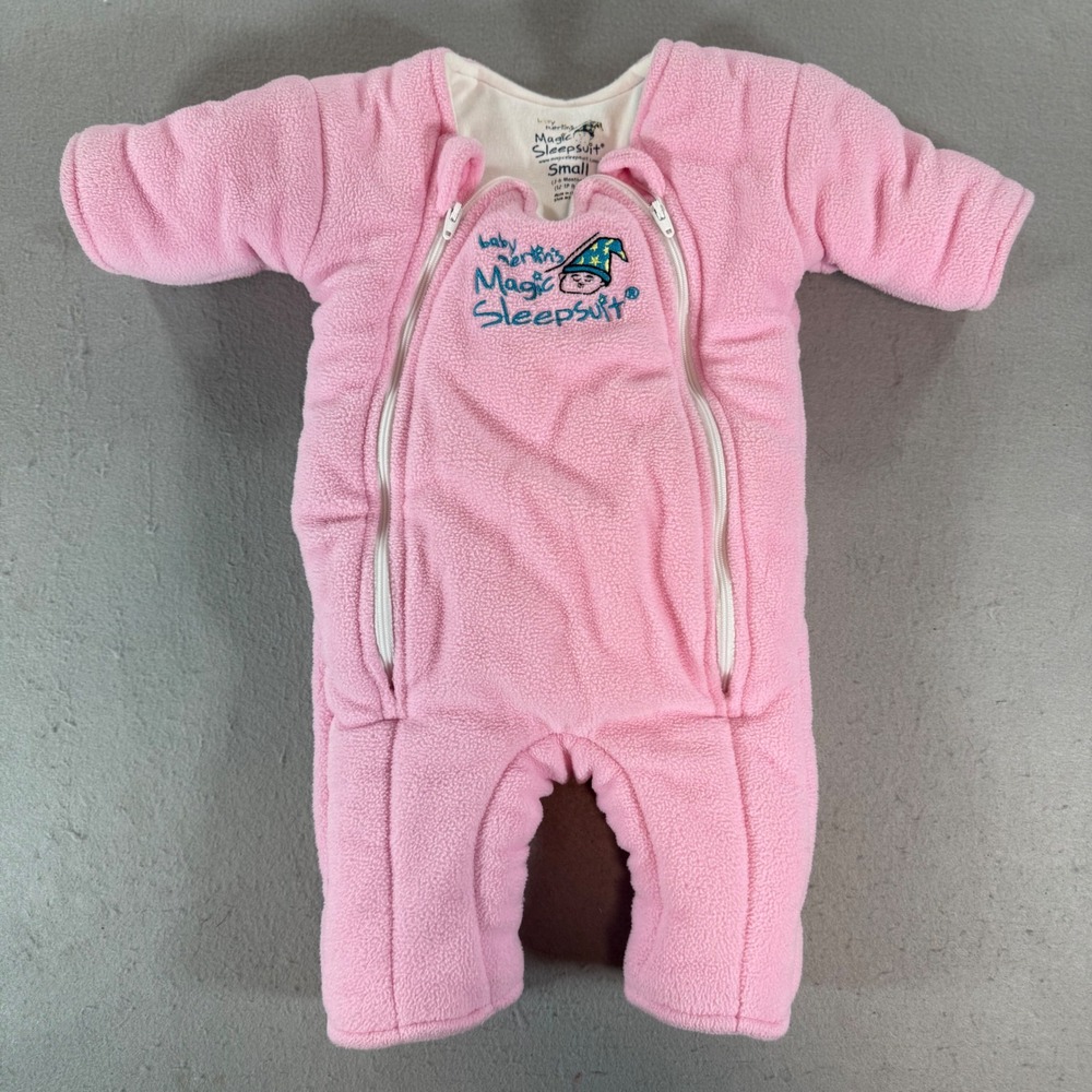 Baby Merlin Magic Sleepsuit Pink Fleece Swaddle 3-6 Months Small‎